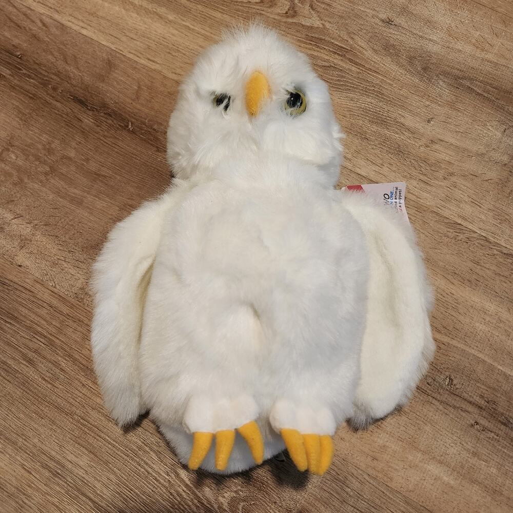 Cascade Toy Vntage Puppet White Owl Plush Stuffed Animal Toy Swivel Neck NWT
